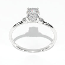 Load image into Gallery viewer, 1 Carat Oval Giliarto Moissanite 14K White Gold Engagement Promissory Ring
