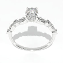 Load image into Gallery viewer, 1 Carat Oval Giliarto Moissanite 14K Gold Engagement Promissory Ring