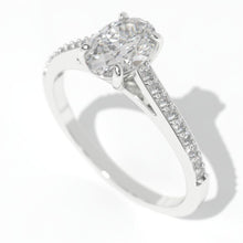 Load image into Gallery viewer, 1 Carat Oval Giliarto Moissanite Gold Engagement Promissory Ring