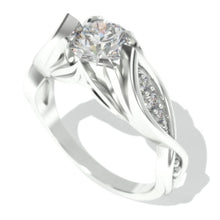 Load image into Gallery viewer, 1.0 Carat ''Queen of the North'' Celtic Moissanite Engagement Ring