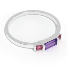 Load image into Gallery viewer, 0.3 Carat Giliarto Amethyst Gold Promissory Ring