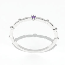 Load image into Gallery viewer, 0.1 Carat Giliarto Amethyst Gold Promissory Ring