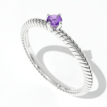Load image into Gallery viewer, 0.15 Carat Giliarto Amethyst Gold Promissory Ring