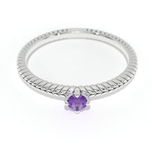 Load image into Gallery viewer, 0.15 Carat Giliarto Amethyst Gold Promissory Ring
