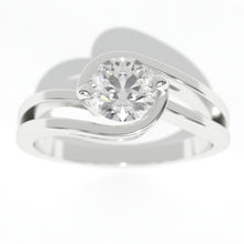 Load image into Gallery viewer, 1 Carat Giliarto Moissanite White Gold Engagement Ring