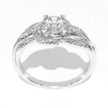 Load image into Gallery viewer, 1 Carat Giliarto Moissanite White Gold Engagement Floral Accented Ring