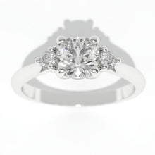 Load image into Gallery viewer, 1 Carat Three Stone Giliarto Moissanite White Gold Engagement Ring