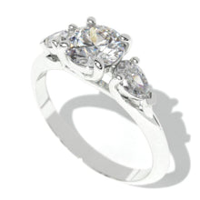 Load image into Gallery viewer, 1 Carat Giliarto Moissanite Three Stone White Gold Engagement Ring