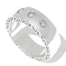 Load image into Gallery viewer, 0.9 Carat Moissanites 14K White Gold Celtic Wedding Ring For Her and Him.
