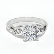 Load image into Gallery viewer, 2.0 Carat Moissanite Lattice White Gold Engagement Ring