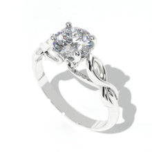Load image into Gallery viewer, 2.0 Carat Moissanite Lattice White Gold Engagement Ring