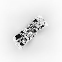 Load image into Gallery viewer, Moon Diamond Men's 14K White Gold Ring. - Giliarto