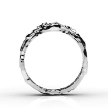Load image into Gallery viewer, Moon Diamond Men's 14K White Gold Ring. - Giliarto