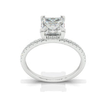 Load image into Gallery viewer, 2 Carat Princess Cut 6.5mm Giliarto Moissanite Diamond White Gold Engagement Ring