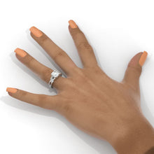 Load image into Gallery viewer, 2 Carat 8mm Round Halo Giliarto Moissanite Diamond White Gold Engagement Ring