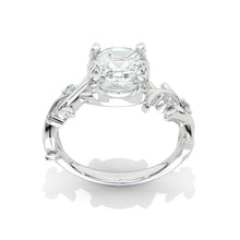 Load image into Gallery viewer, 2 Carat 8mm Round Vintage Style Halo Giliarto Moissanite Diamond White Gold Engagement Ring