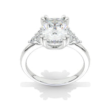 Load image into Gallery viewer, 9x7mm Cushion Cut Halo Giliarto Moissanite Diamond White Gold Engagement Ring