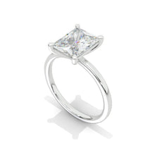 Load image into Gallery viewer, 2 Carat 9х7 Radiant Cut Halo Giliarto Moissanite Diamond White Gold Engagement Ring