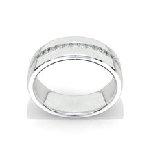 Load image into Gallery viewer, Half Etenity Ring 1.5mm wide 6mm Giliarto Moissanite Diamond White Gold Engagement Ring