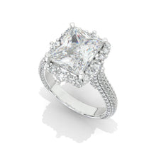Load image into Gallery viewer, 10x8mm Radiant Cut Giliarto Moissanite Diamond White Gold Engagement Ring