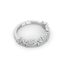Load image into Gallery viewer, Eternity Band Holo Giliarto Moissanite Diamond White Gold Engagement Ring