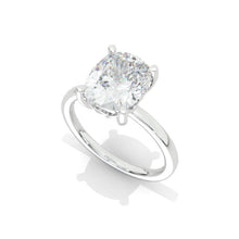 Load image into Gallery viewer, Beautifully Designed 10x8mm Cushion Cut Halo Giliarto Moissanite Diamond White Gold Engagement Ring