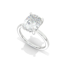 Load image into Gallery viewer, Beautifully Designed 10x8mm Cushion Cut Halo Giliarto Moissanite Diamond White Gold Engagement Ring