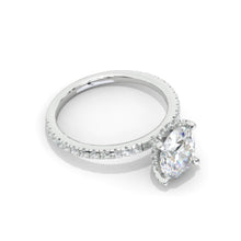 Load image into Gallery viewer, Oval Cut 9x7mm Giliarto Moissanite Diamond White Gold Engagement Ring