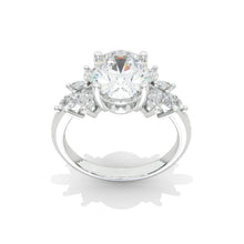 Load image into Gallery viewer, Oval Cut 10x8mm Giliarto Moissanite Diamond White Gold Engagement Ring