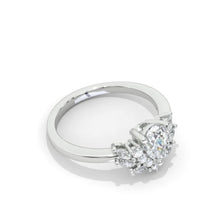 Load image into Gallery viewer, Pear Cut Giliarto Moissanite Hidden Halo Cluster Engagement Ring