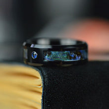 Load image into Gallery viewer, Genuine Abalone Shell Men's Tungsten Carbide Ring