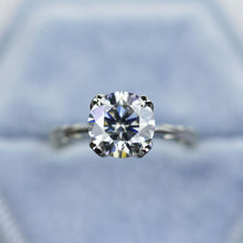 Load image into Gallery viewer, 2 Carat Gray Moissanite Engagement Ring