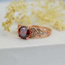 Load image into Gallery viewer, Lattice Ruby Giliarto Gold Engagement Ring