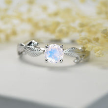 Load image into Gallery viewer, 14K Solid Gold Ring 1CT Round Moonstone Wedding Ring Moonstone Engagement Ring Anniversary Ring
