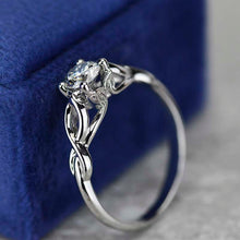 Load image into Gallery viewer, 1.0 Carat Moissanite Lattice White Gold Engagement Ring