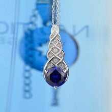 Load image into Gallery viewer, 2 Carat Sapphire Diamond Pendants