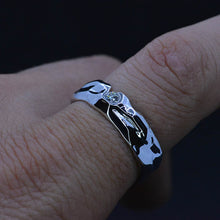 Load image into Gallery viewer, "Liquid Metal" Diamond Men's 14K White Gold Ring.