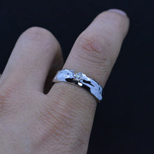Load image into Gallery viewer, "Liquid Metal" Diamond Men's 14K White Gold Ring.