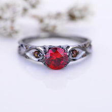 Load image into Gallery viewer, 14K Black Gold Ruby Celtic Engagement Ring