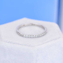Load image into Gallery viewer, 2 Carat Dark Gray-Blue Moissanite Engagement Eternity Two Rings Set
