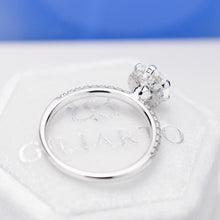 Load image into Gallery viewer, 2 Carat Six Prongs Halo Giliarto Moissanite Diamond White Gold Engagement Ring