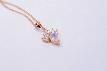 Load image into Gallery viewer, Genuine Pear Moonstone pendant necklace rose gold plated silver, Moonstone Necklace in Sterling Silver. Mothers day gift. Gift for her