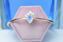 Load image into Gallery viewer, Genuine Pear Moonstone bracelet rose gold plated silver, Moonstone Bracelet in Sterling Silver. Mothers day gift. Gift for her