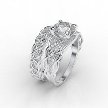 Load image into Gallery viewer, 2.0 Carat Moissanite Diamond Engagement White Gold Ring