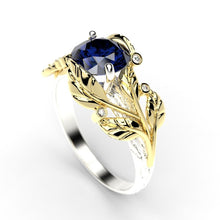 Load image into Gallery viewer, 2.0 Carat Sapphire/Ruby Diamond Gold Engagement Ring