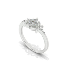 Load image into Gallery viewer, 1 Carat Princess Cut Moissanite Giliarto Gold Engagement Ring