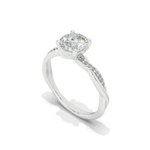 Load image into Gallery viewer, 1 Carat Moissanite Giliarto Twisted Shank Gold Engagement Ring
