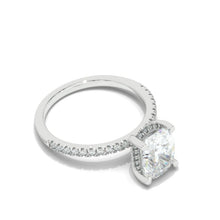 Load image into Gallery viewer, 2 Carat Cushion Giliarto Moissanite Hidden Halo Engagement Ring