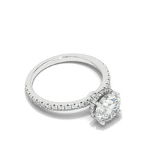 Load image into Gallery viewer, 2 Carat Hidden Halo Giliarto Moissanite Diamond White Gold Engagement Ring