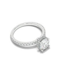 Load image into Gallery viewer, 2 Carat Hidden Halo Giliarto Moissanite Diamond White Gold Engagement Ring